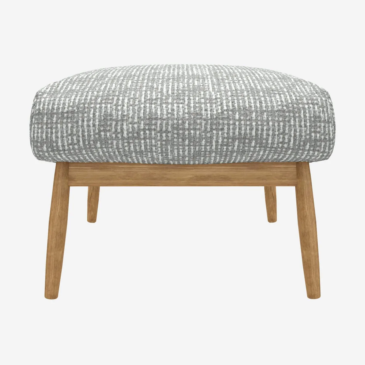 Repose-pieds en tissu Alba - Gris brume 