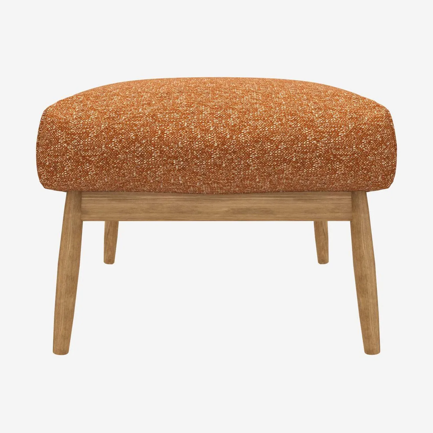 Repose-pieds en tissu Lucca - Marron noisette 