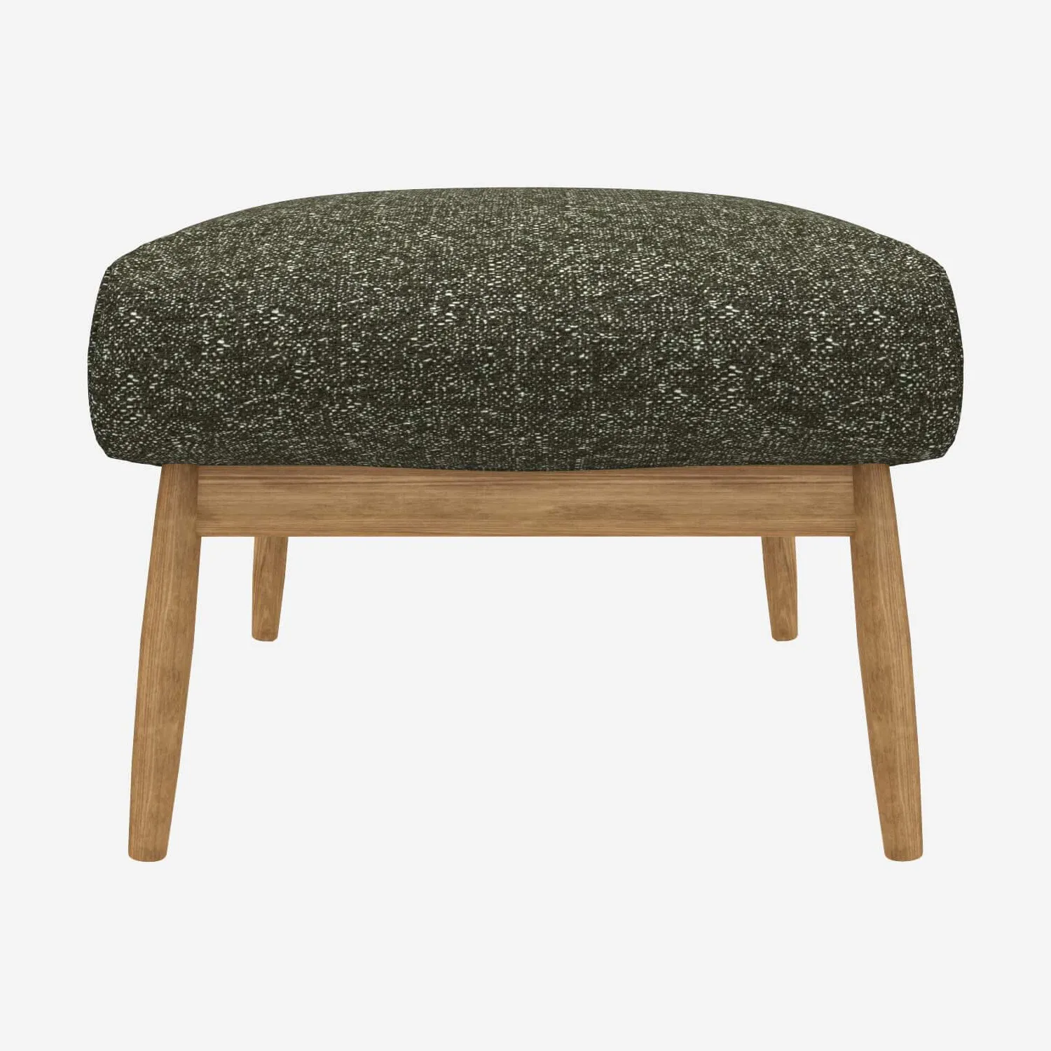 Repose-pieds en tissu Lucca - Vert mousse 