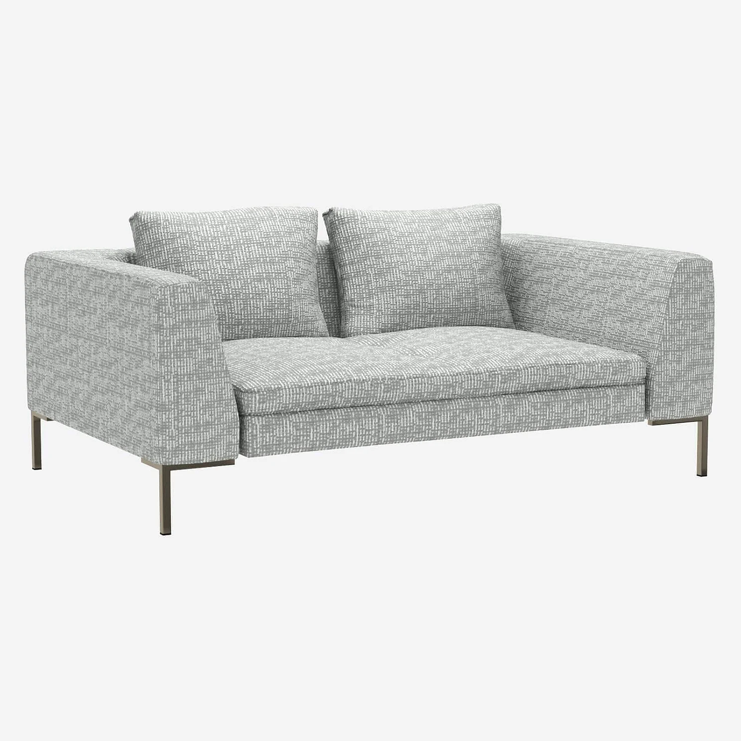 2-Sitzer-Sofa aus Alba-Stoff - Dunstgrau - 2