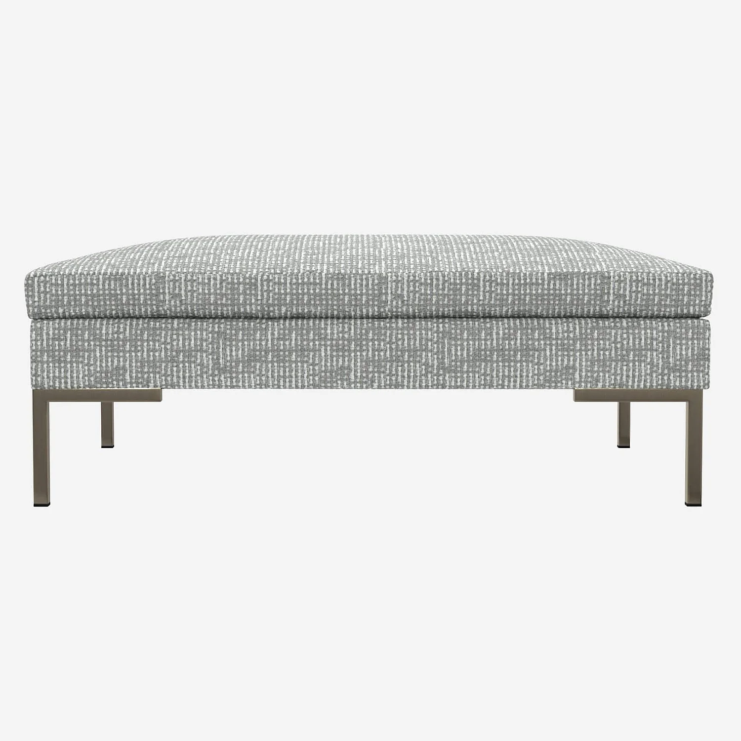 Fußhocker aus Alba-Stoff - Dunstgrau - 2