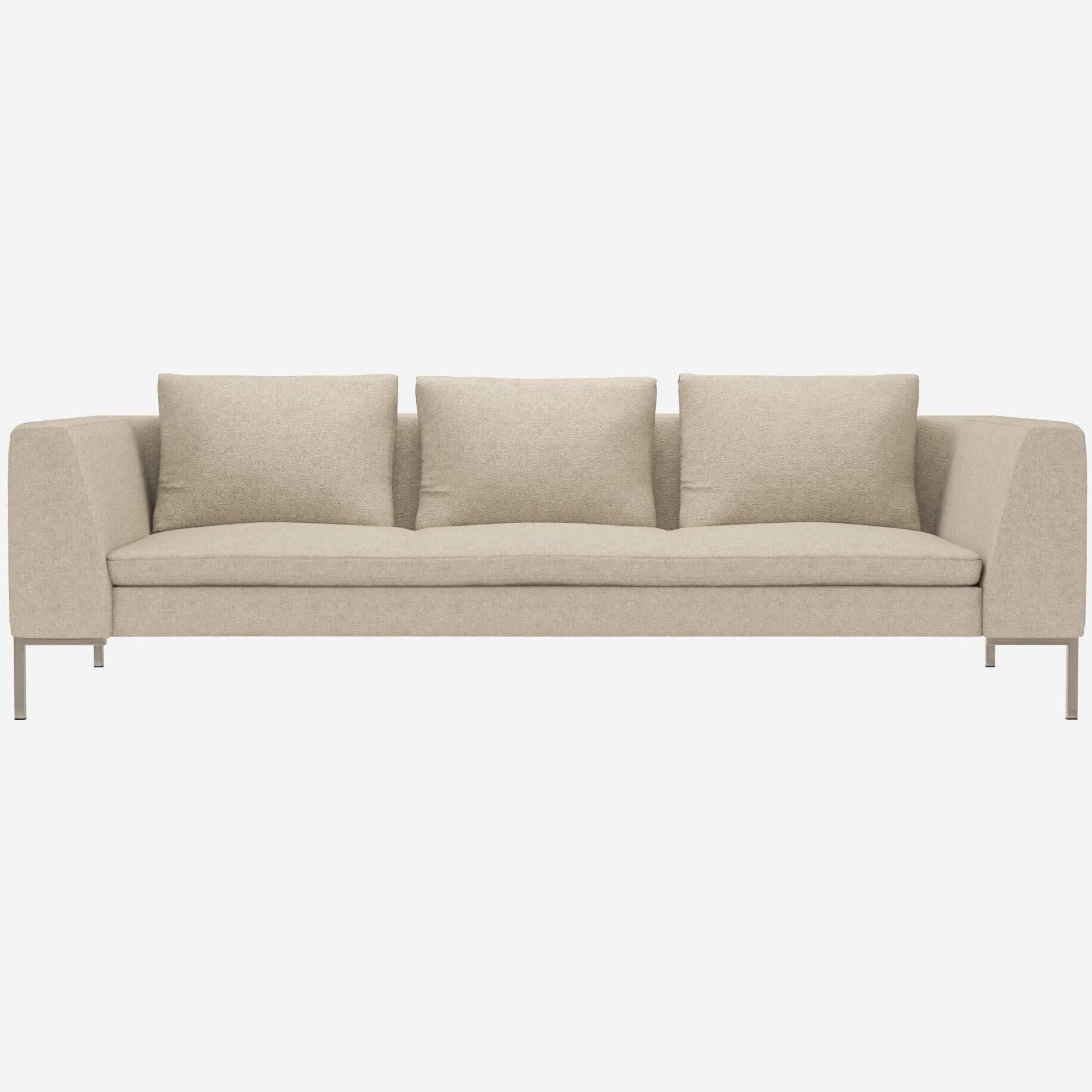 3-Sitzer-Sofa aus Lucca-Stoff - Acrylweiß