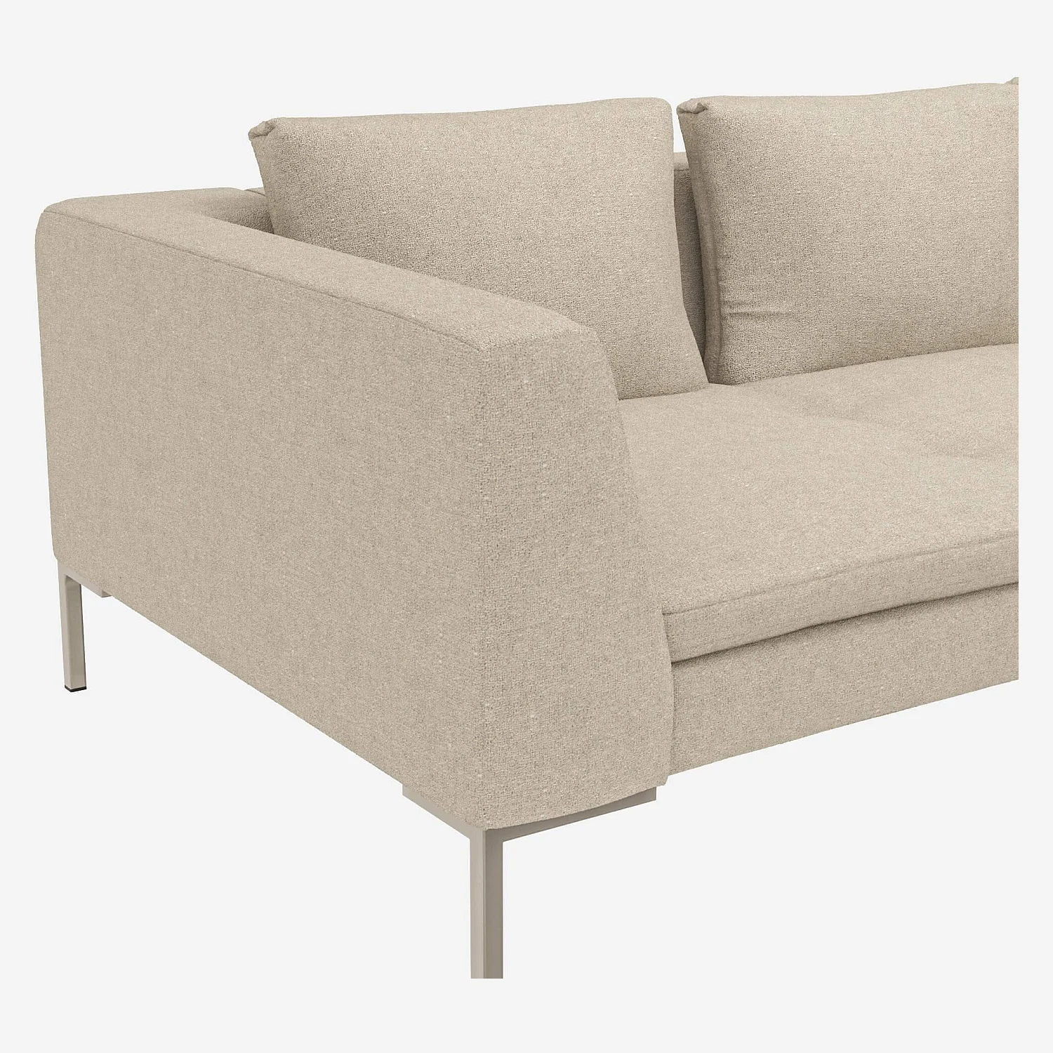 Divano 3 posti in tessuto Lucca - Bianco mastice - 2