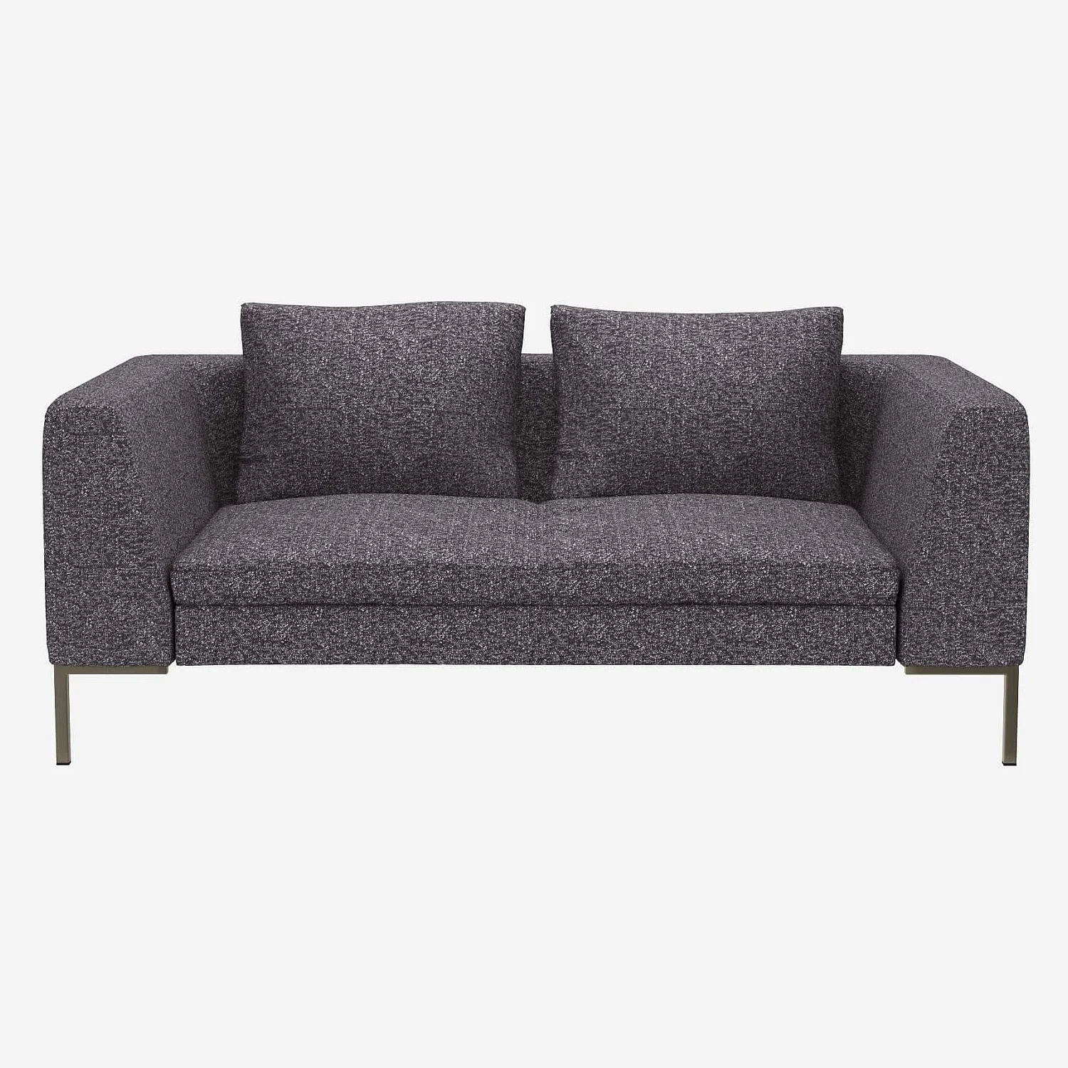 Canapé 2 places en tissu Lucca - Bleu zingué - 1