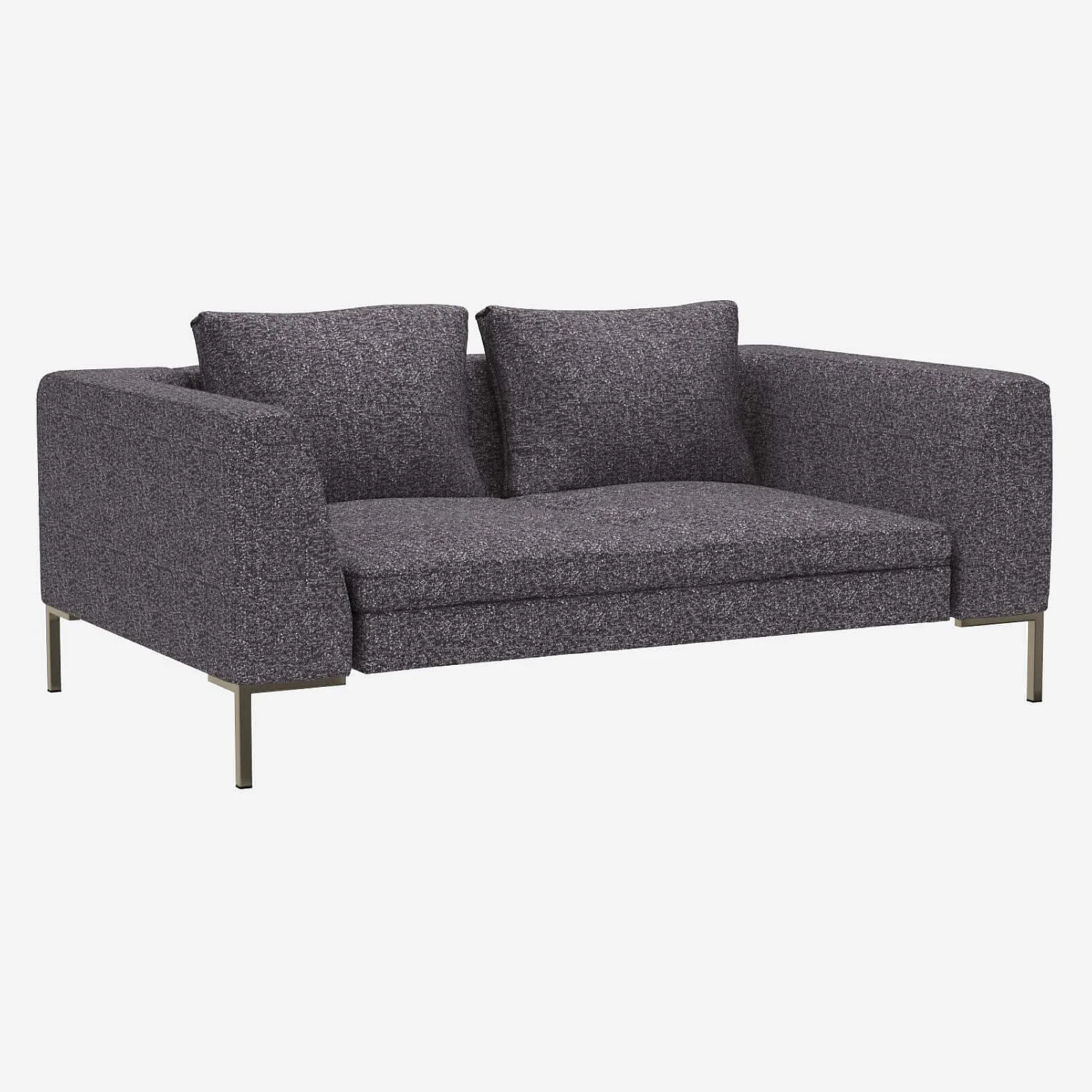 Canapé 2 places en tissu Lucca - Bleu zingué - 2