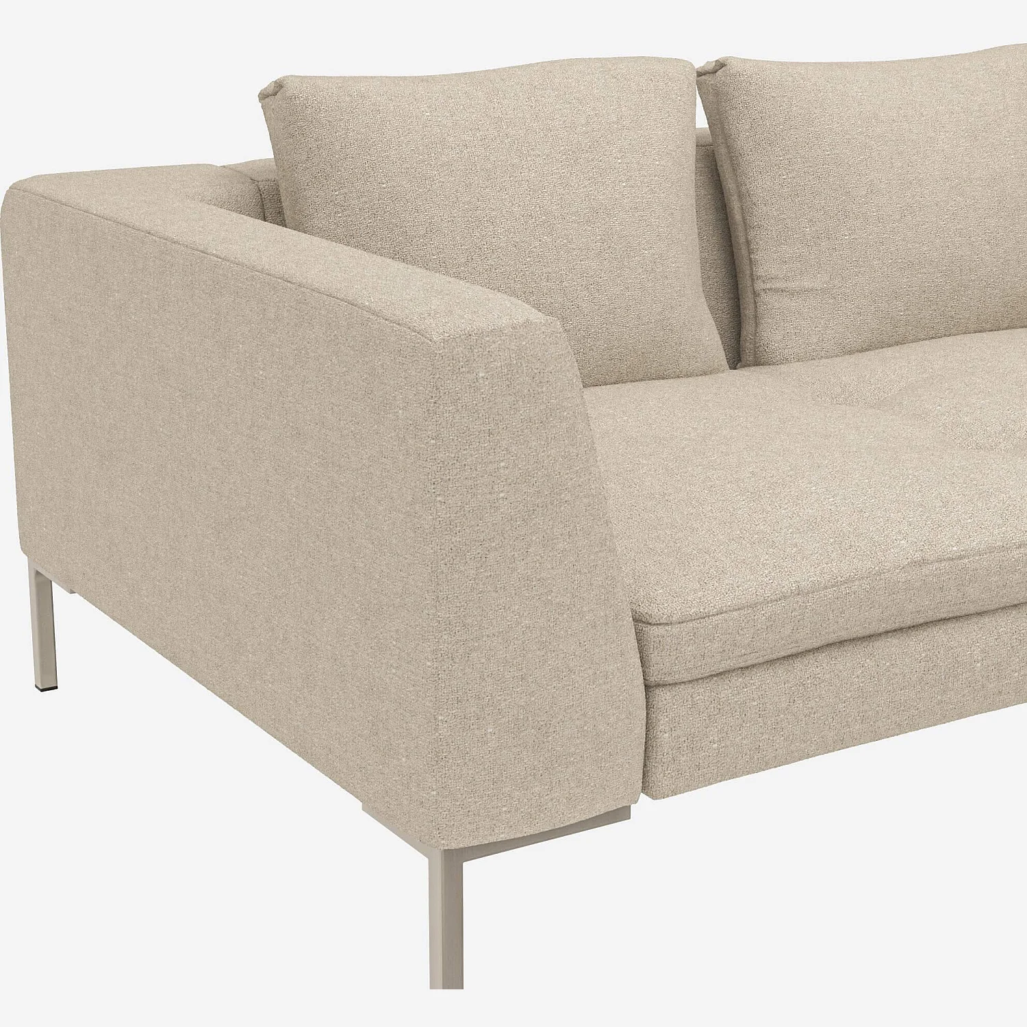 Canapé 2 places en tissu Lucca - Blanc mastic - 3