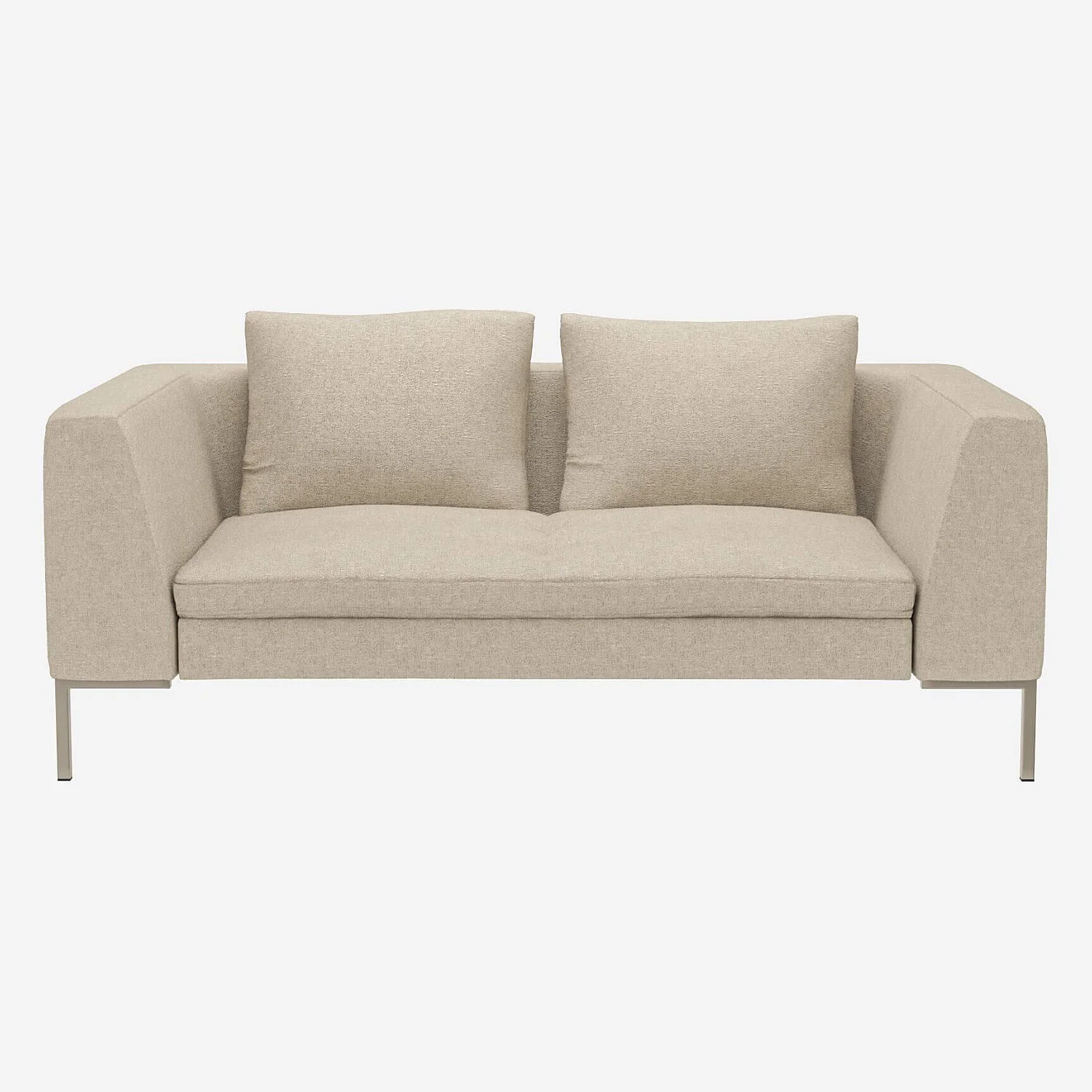 Canapé 2 places en tissu Lucca - Blanc mastic - 1