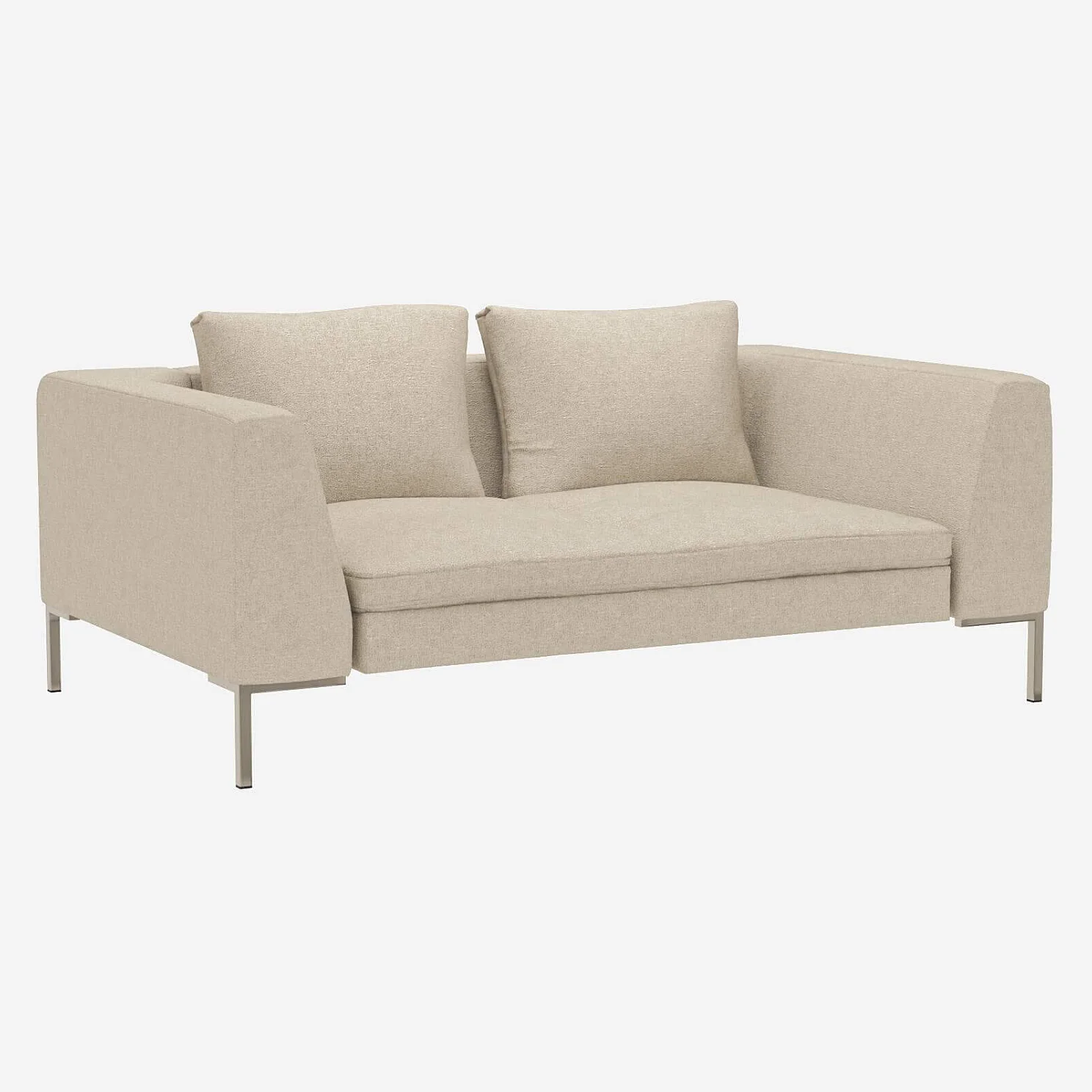 Canapé 2 places en tissu Lucca - Blanc mastic - 2