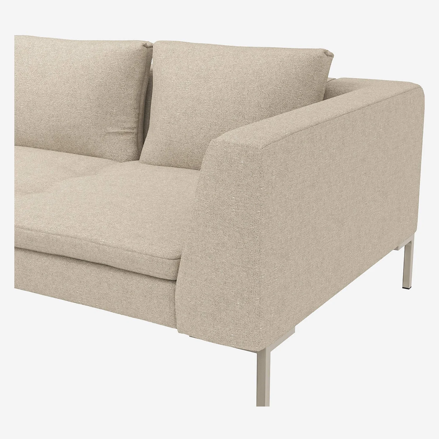 3-zitsbank met ligbank links stoffen Lucca - Stopverfwit - 2