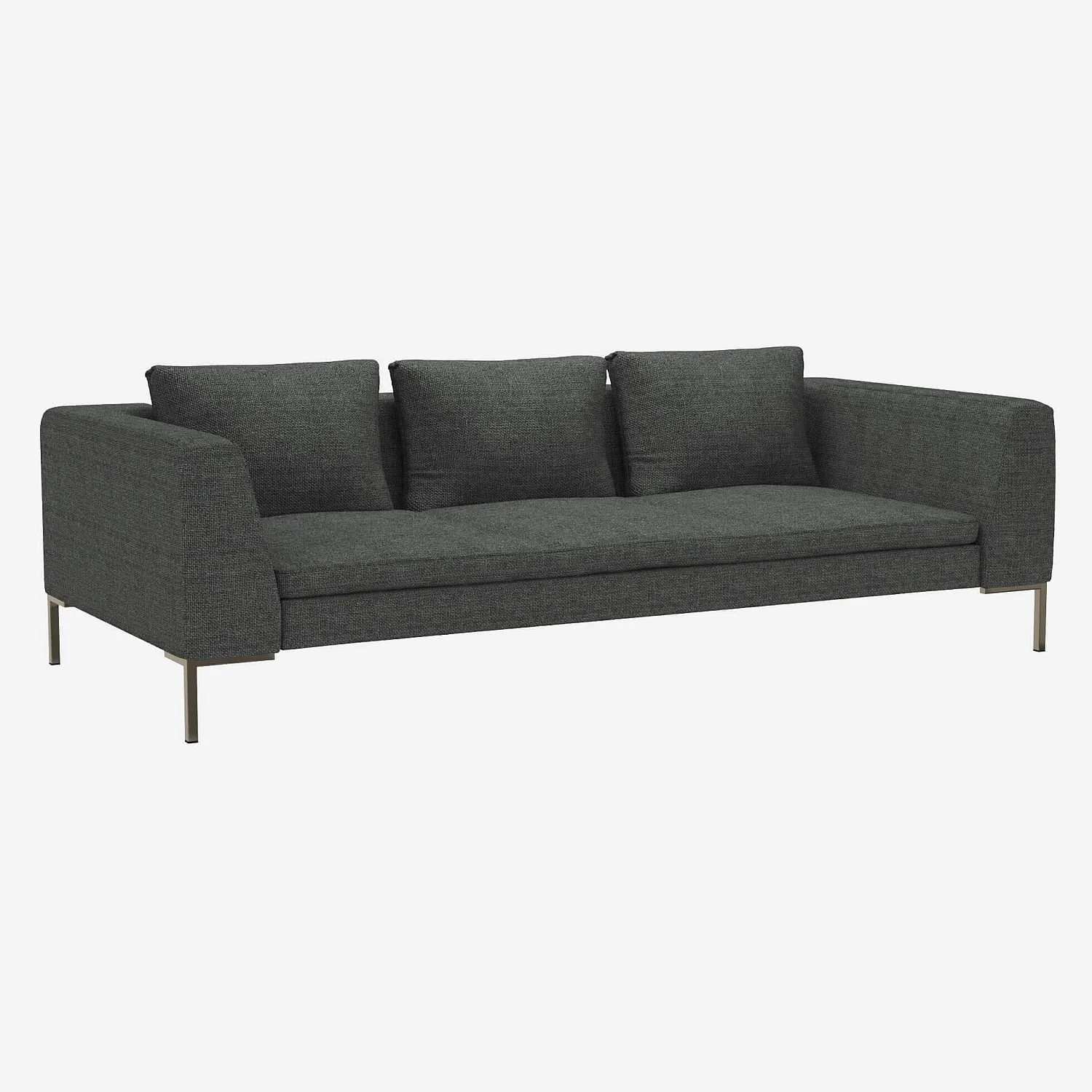 3-Sitzer-Sofa aus Melina-Stoff - Schiefergrau  - 2