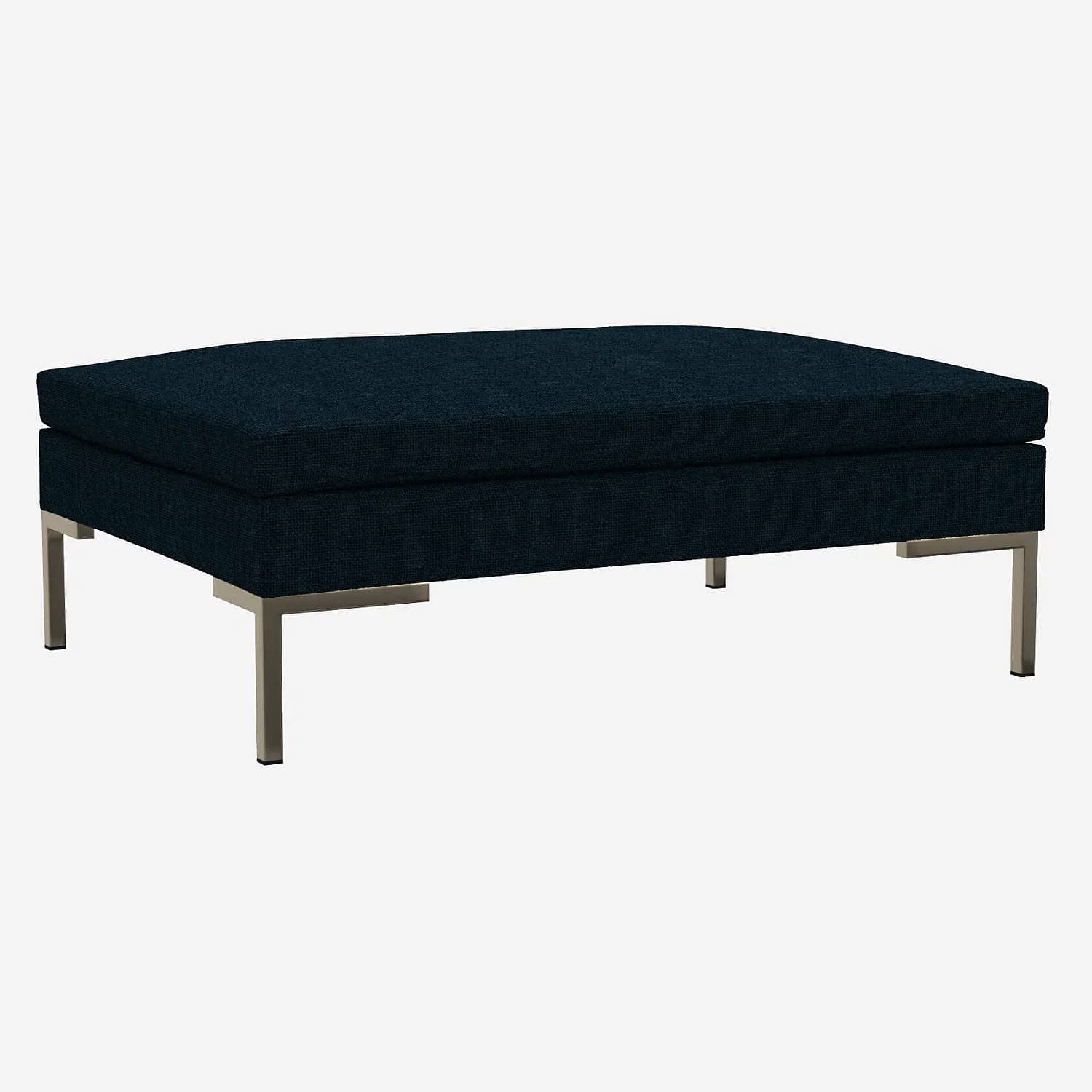 Repose-pieds en tissu Melina - Bleu encre - 1