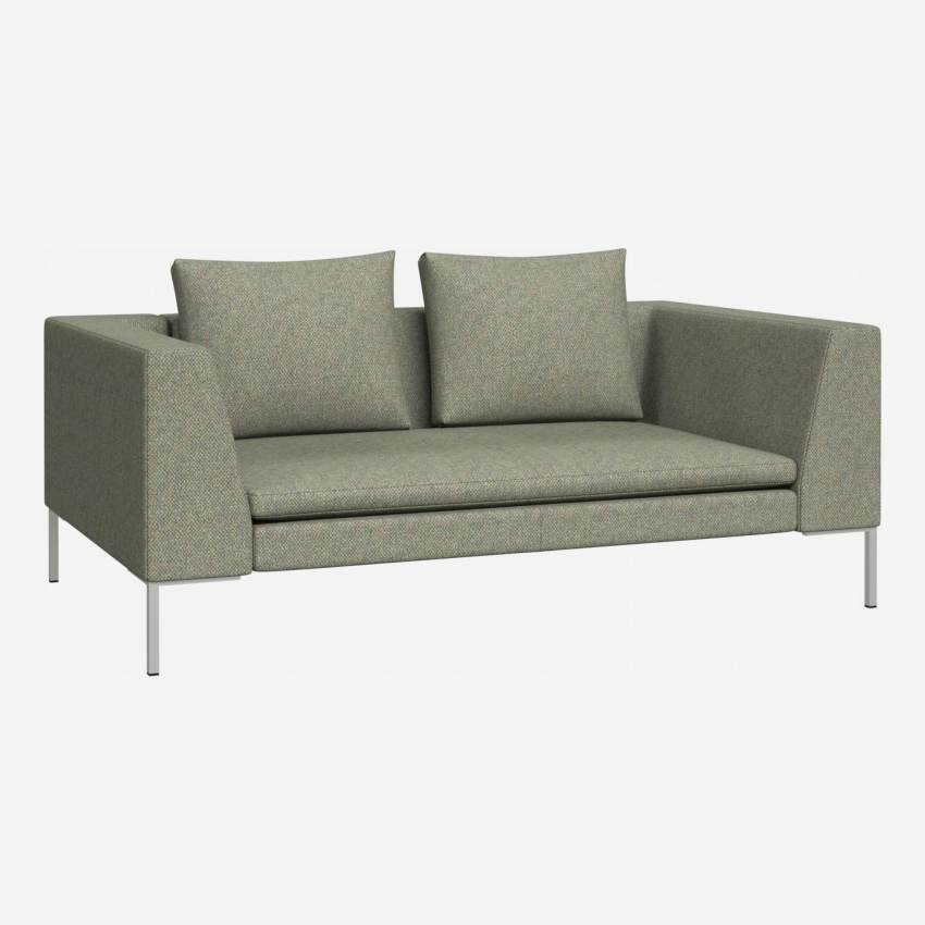 2-Sitzer-Sofa aus Bellagio-Stoff - Graugrün