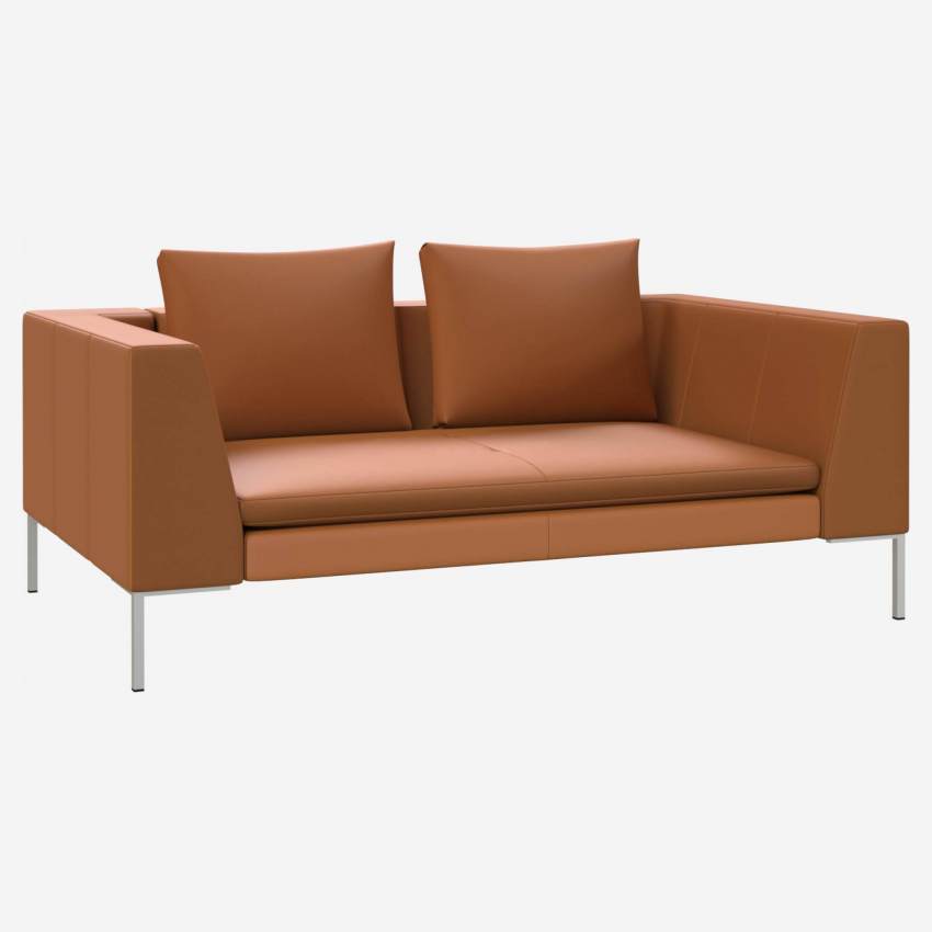2-Sitzer-Sofa aus Savoy-Leder - Cognac