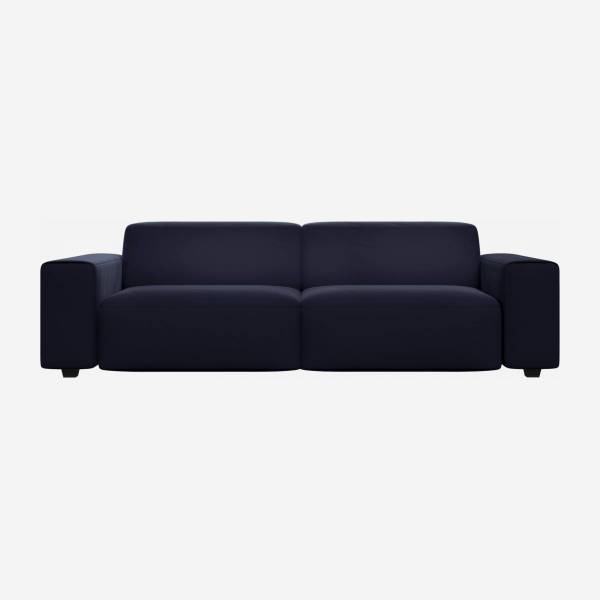 4-Sitzer Sofa aus Samt - Marineblau