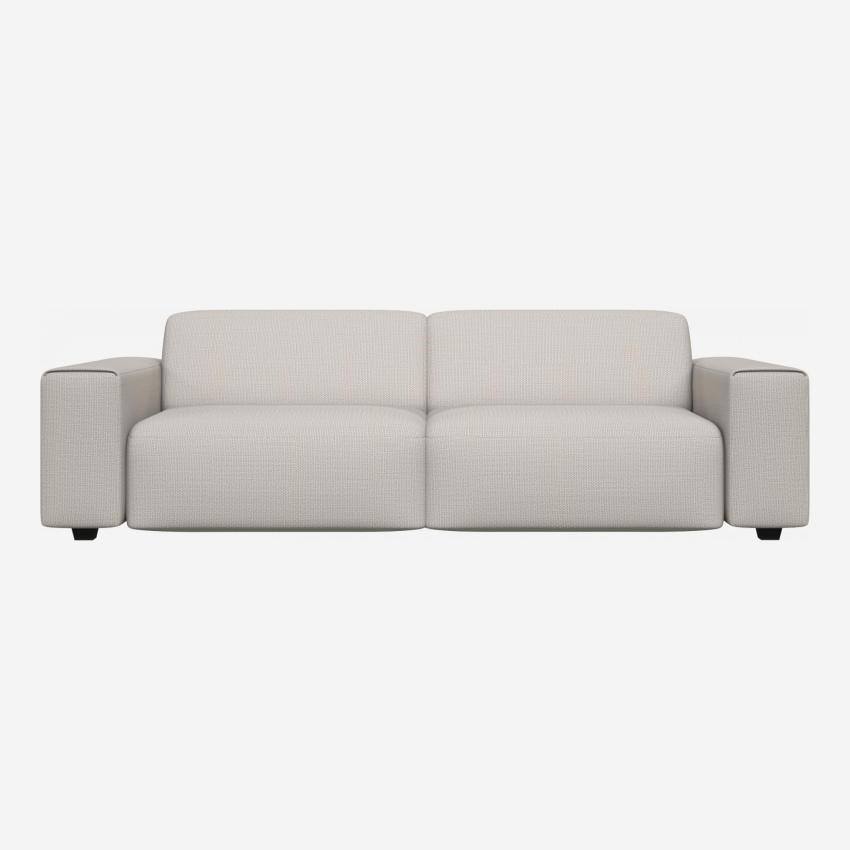 Fasoli fabric 4-seater sofa - White