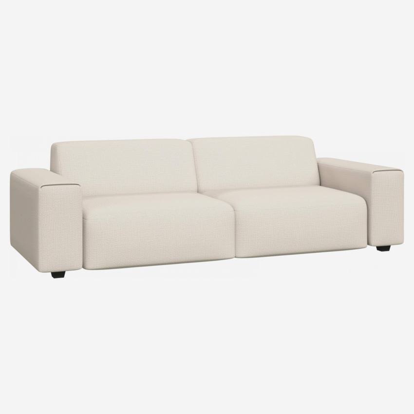 Fasoli fabric 4-seater sofa - White