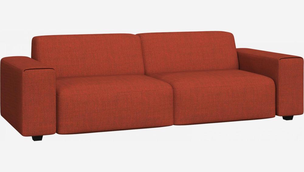Fasoli fabric 4-Seater sofa - Brick red