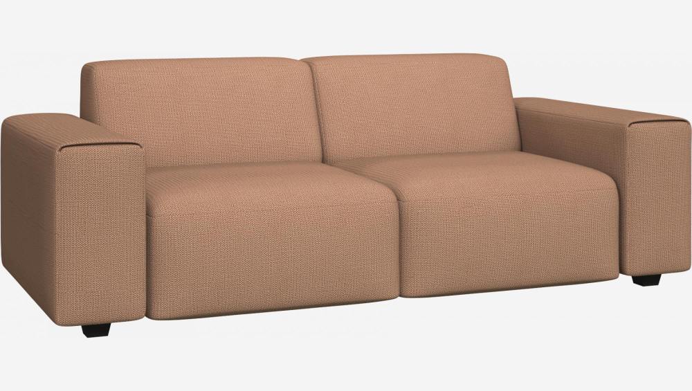 3-Sitzer Sofa aus Stoff, braun
