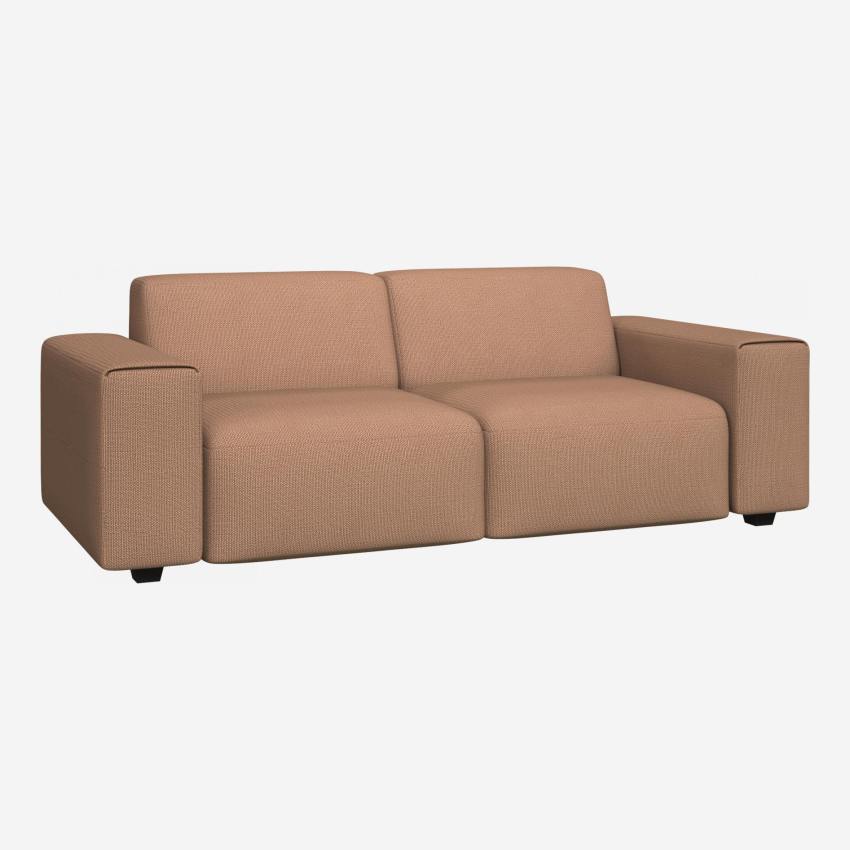 3-Sitzer Sofa aus Stoff, braun