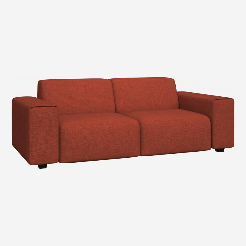 3 -Sitzer Sofa aus Stoff - Ziegelrot