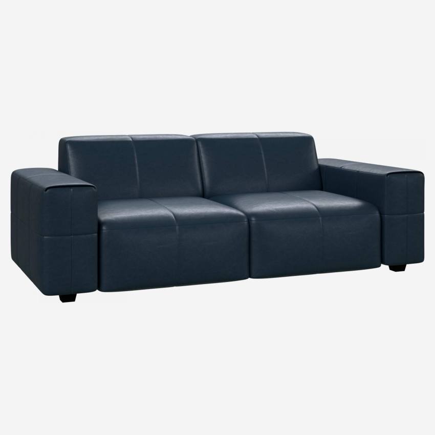 Sofá de 3 plazas en piel anilina Vintage Leather denim blue