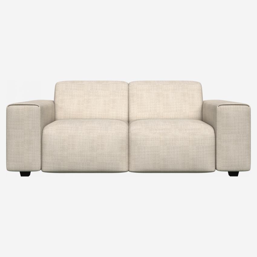 2-Sitzer Sofa aus Stoff, cremeweiß
