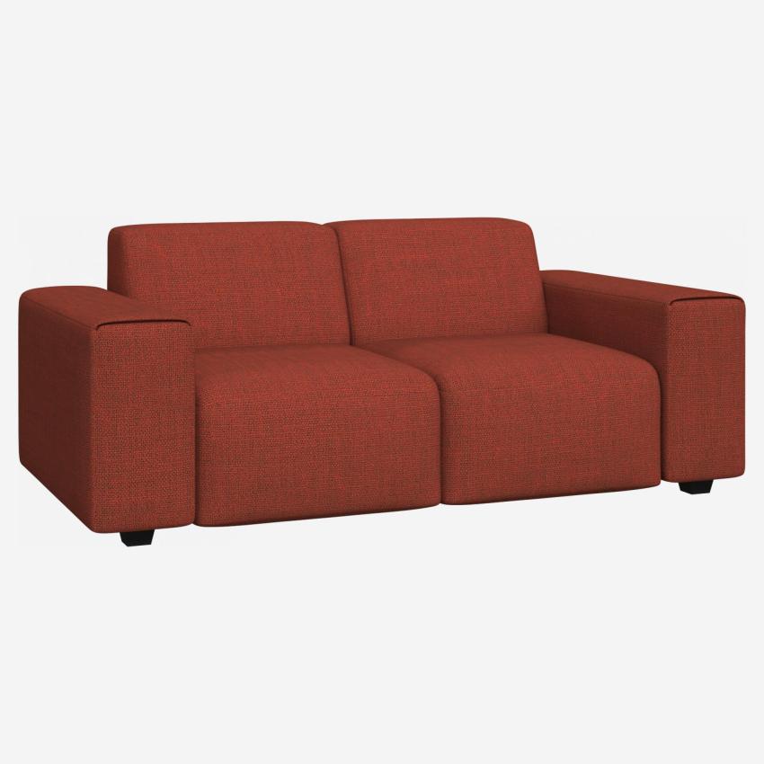 2 -Sitzer Sofa aus Stoff - Ziegelrot