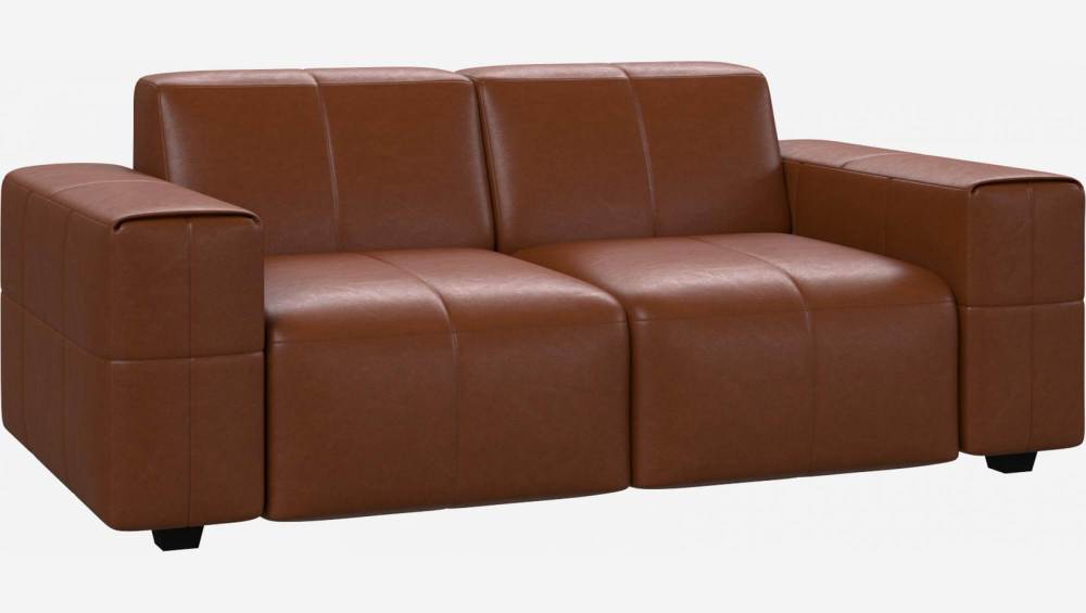 Sofá de 2 plazas en piel anilina Vintage Leather old chestnut