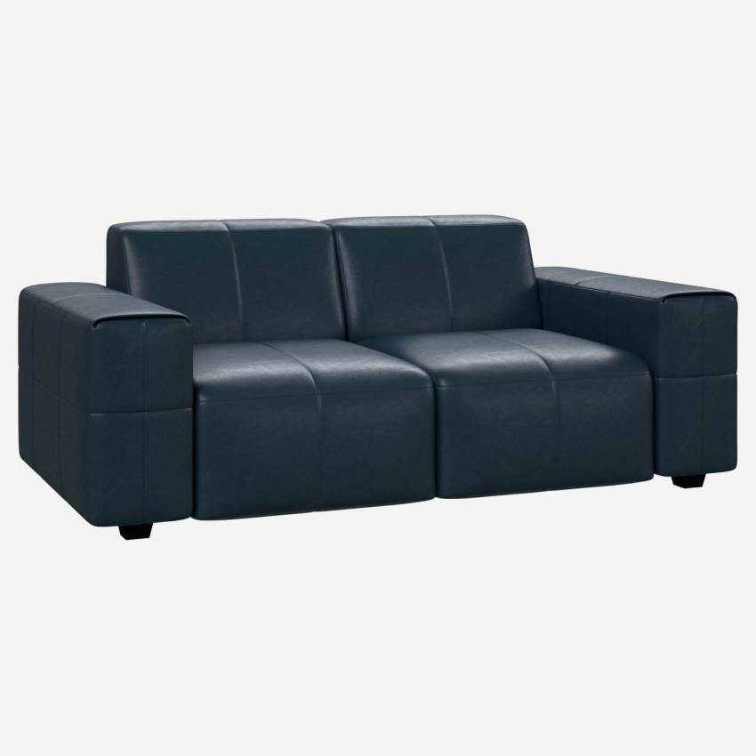 2-Sitzer Sofa aus Vintage-Leder - Nachtblau