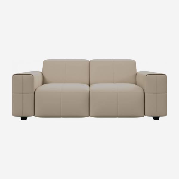 2-Sitzer Sofa aus Semianilinleder Savoy off white