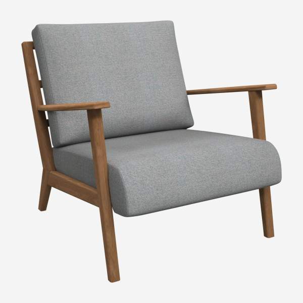 Lecce fabric armchair - Bluish grey