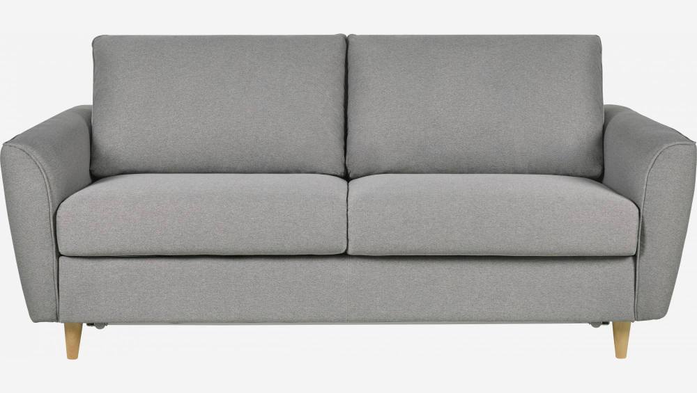 Fabric 3-seater sofa bed - Light grey