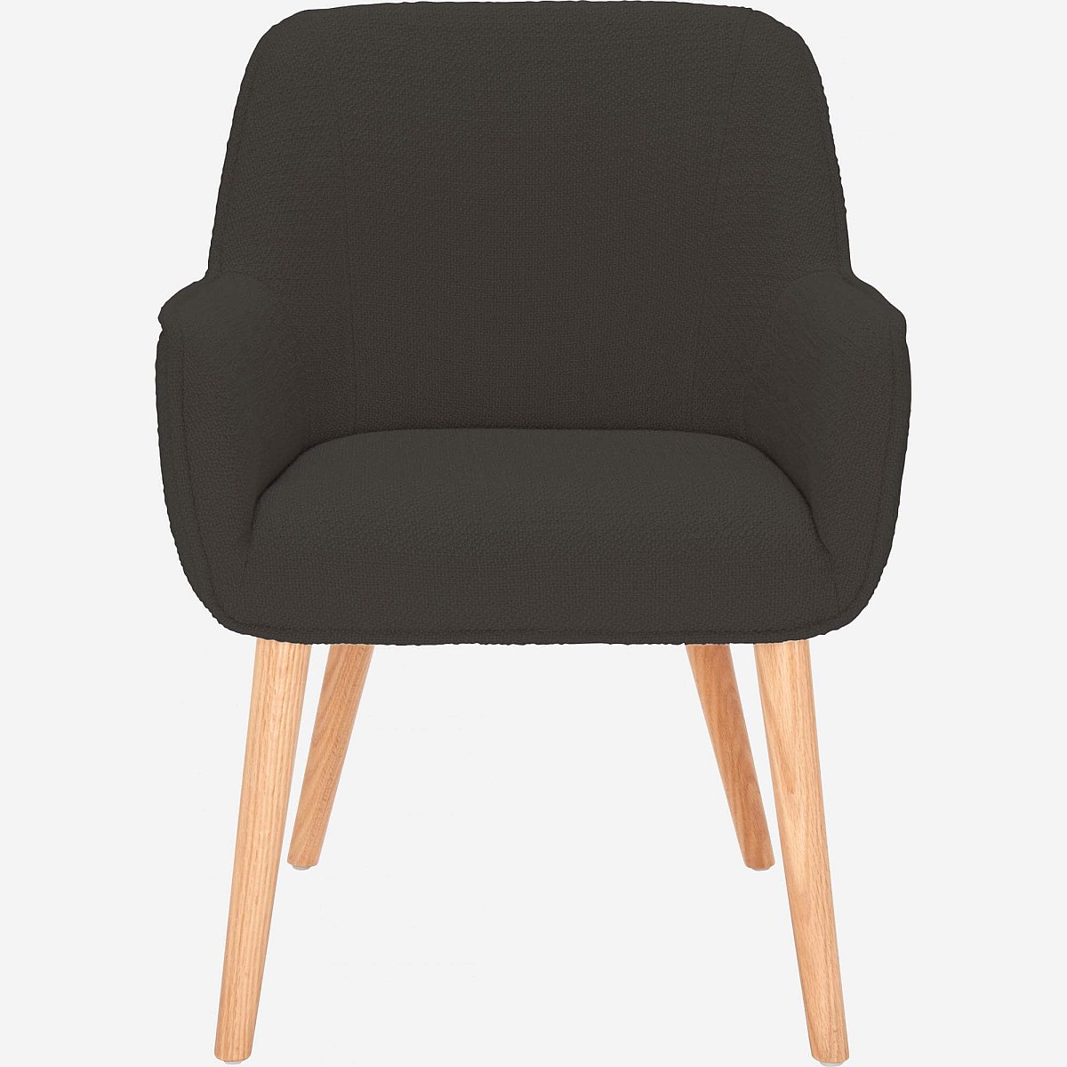 Aura - Stuhl aus grauem Stoff, mit Eichenfüßen - Habitat