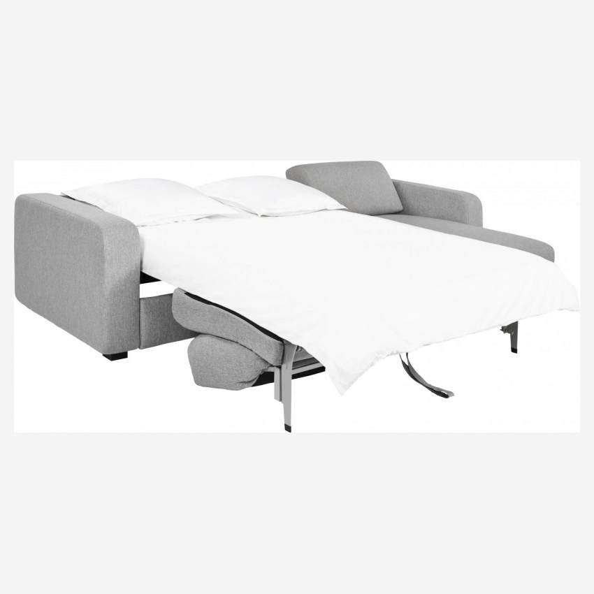 Canapé d'angle 3 places convertible en tissu avec sommier à lattes - Gris clair