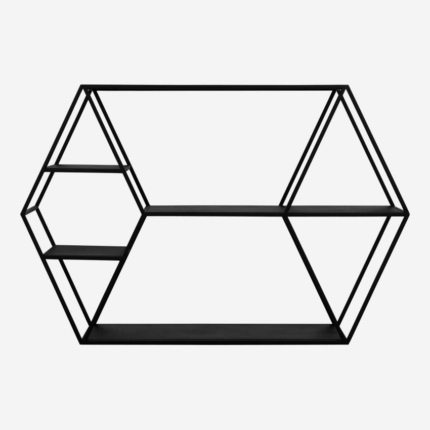 Estantería hexagonal acero- Negro