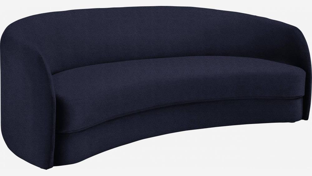 Sofá curvado en tela - Azul