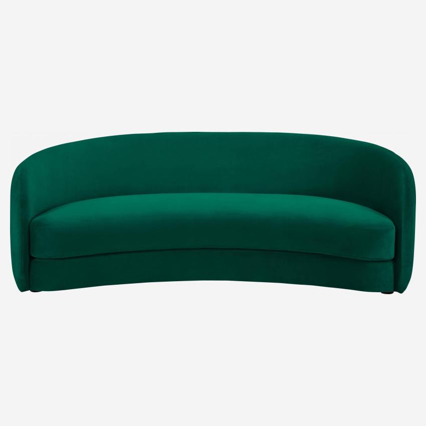 Sofá curvado en terciopelo - Verde