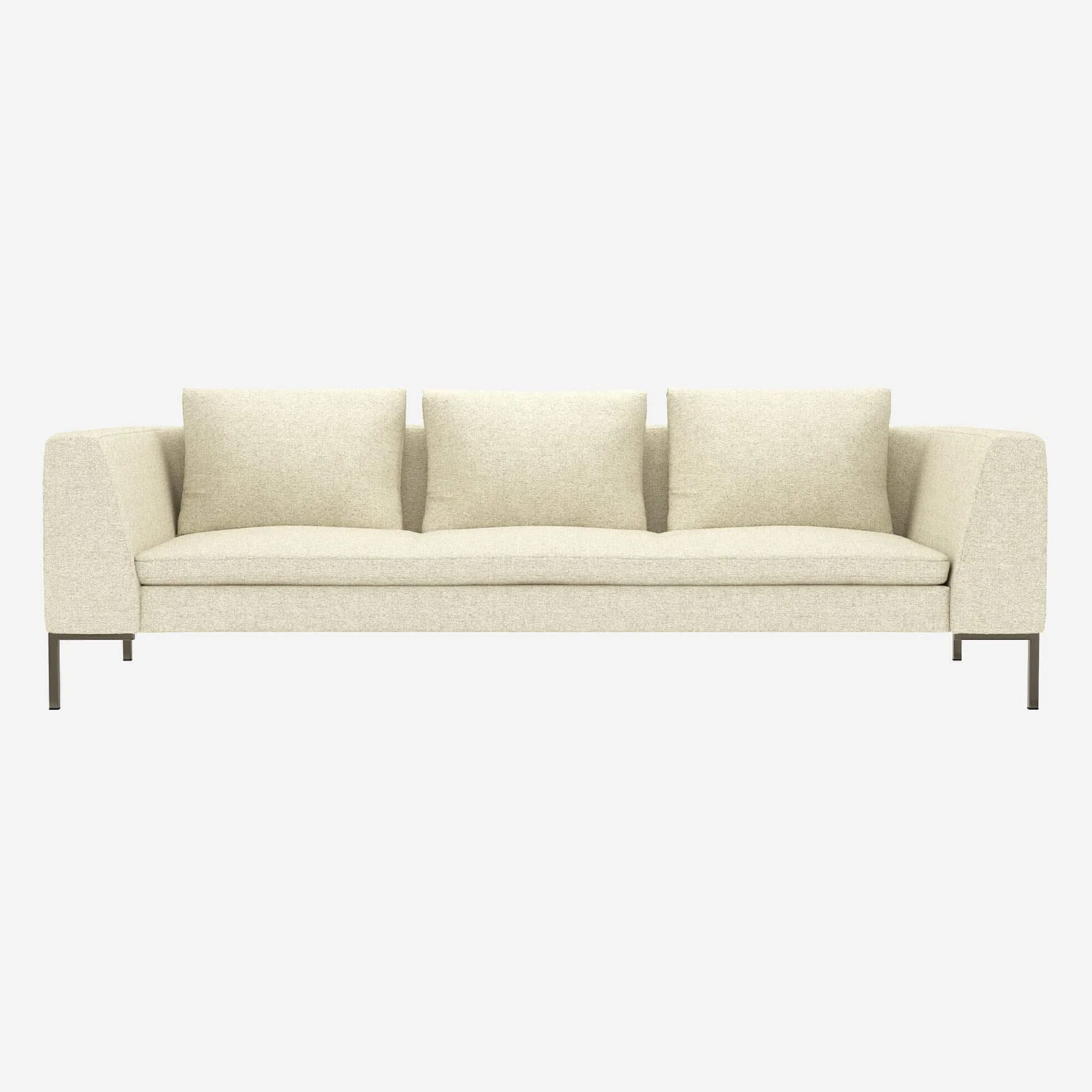3-Sitzer-Sofa aus Venezia-Stoff - Kreideweiß - 1