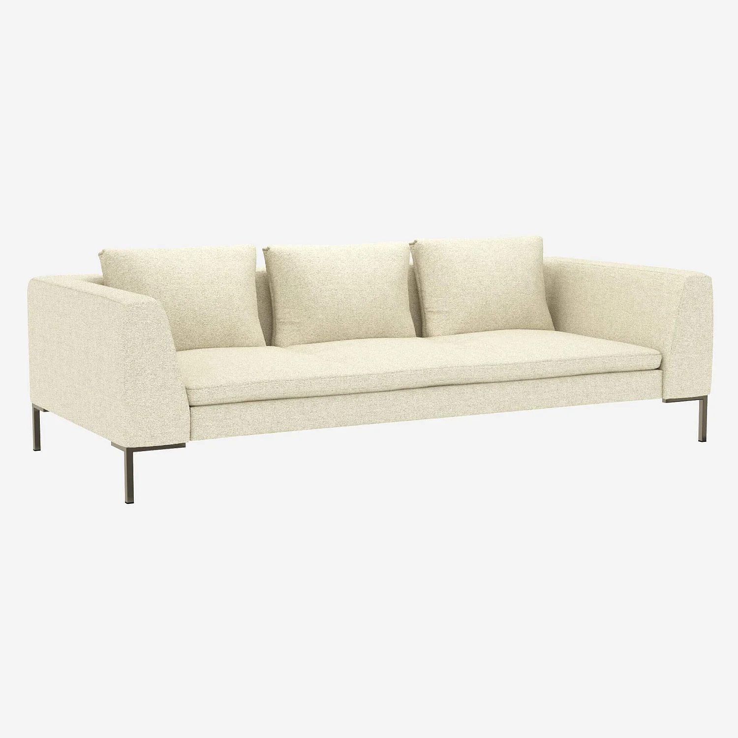 3-Sitzer-Sofa aus Venezia-Stoff - Kreideweiß - 2