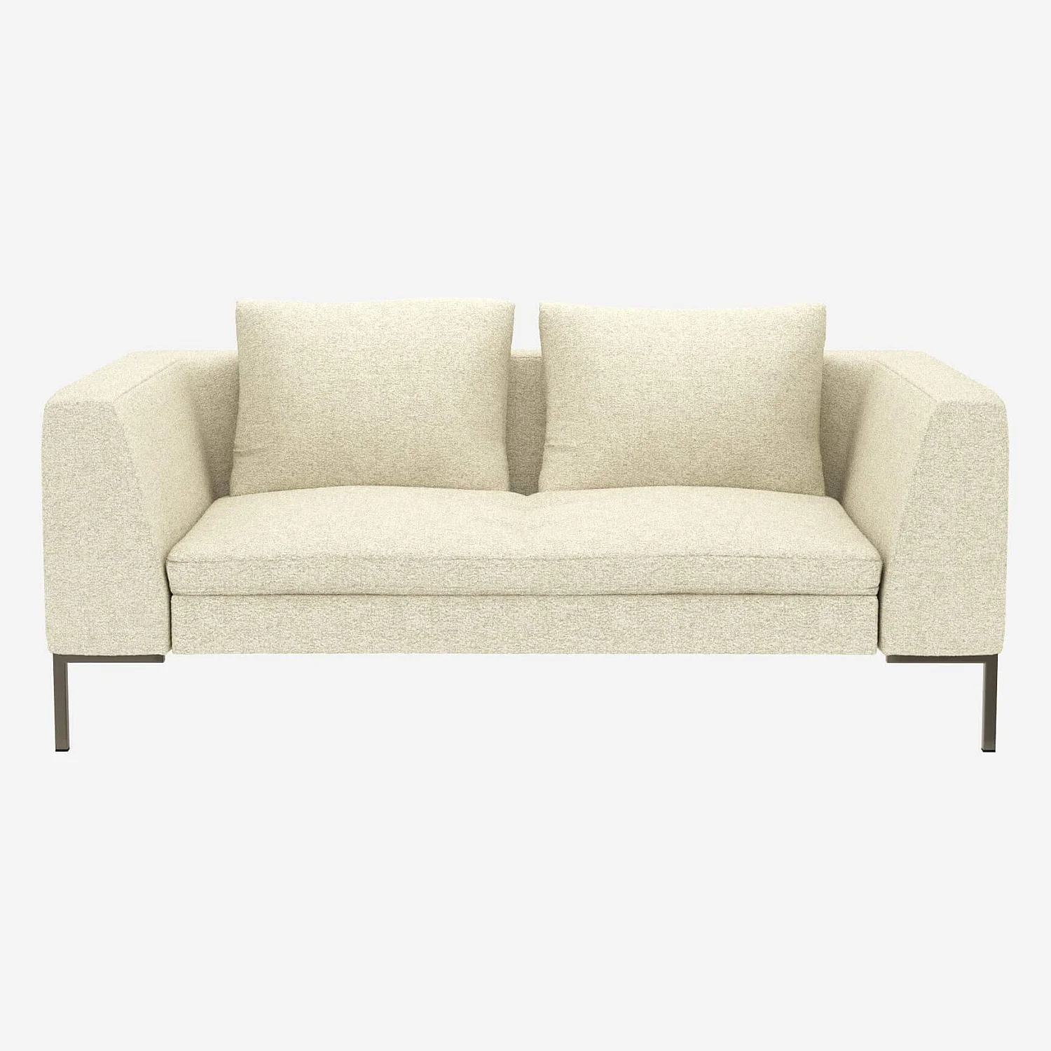 Canapé 2 places en tissu Venezia - Blanc craie - 1