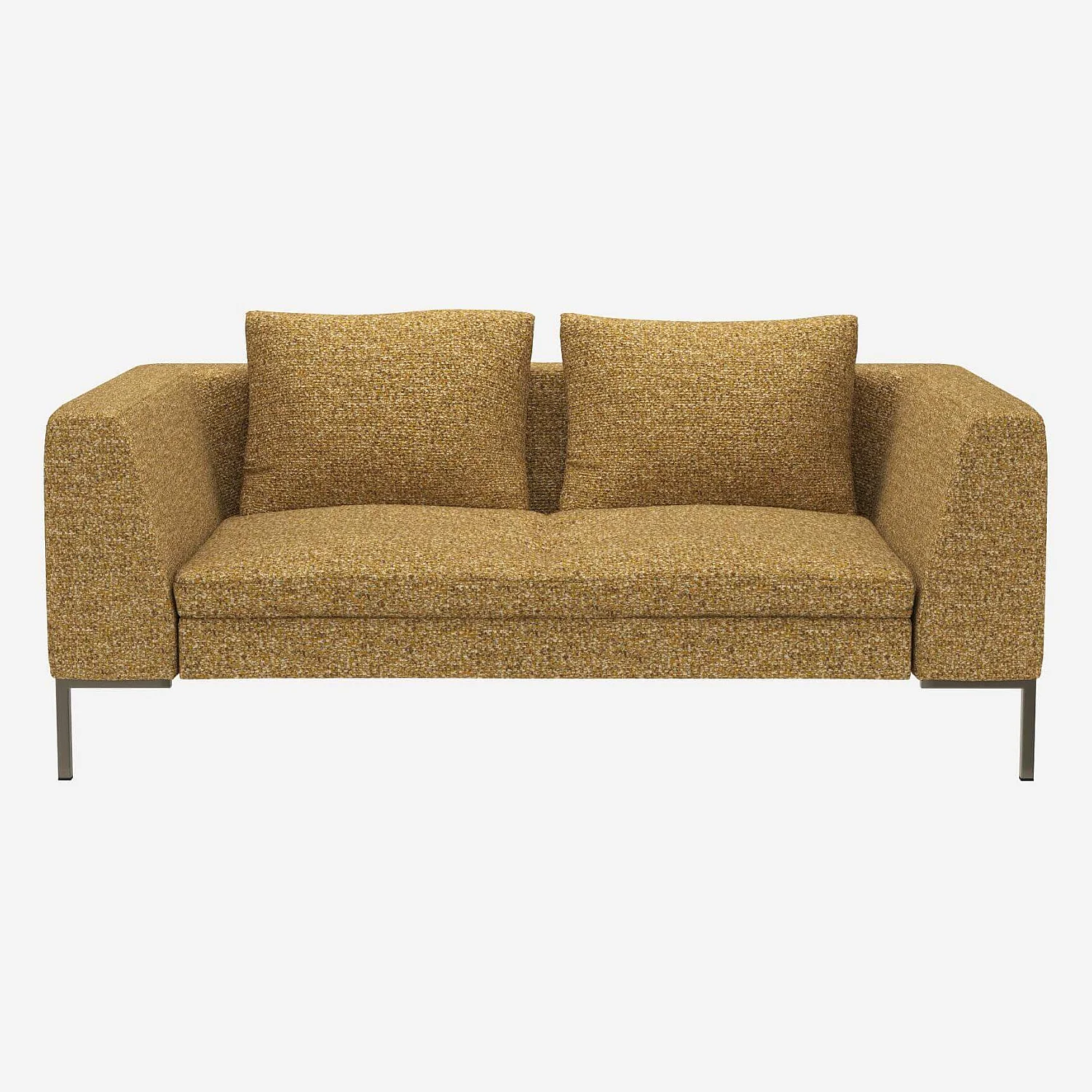 Canapé 2 places en tissu Venezia - Jaune épice - 1