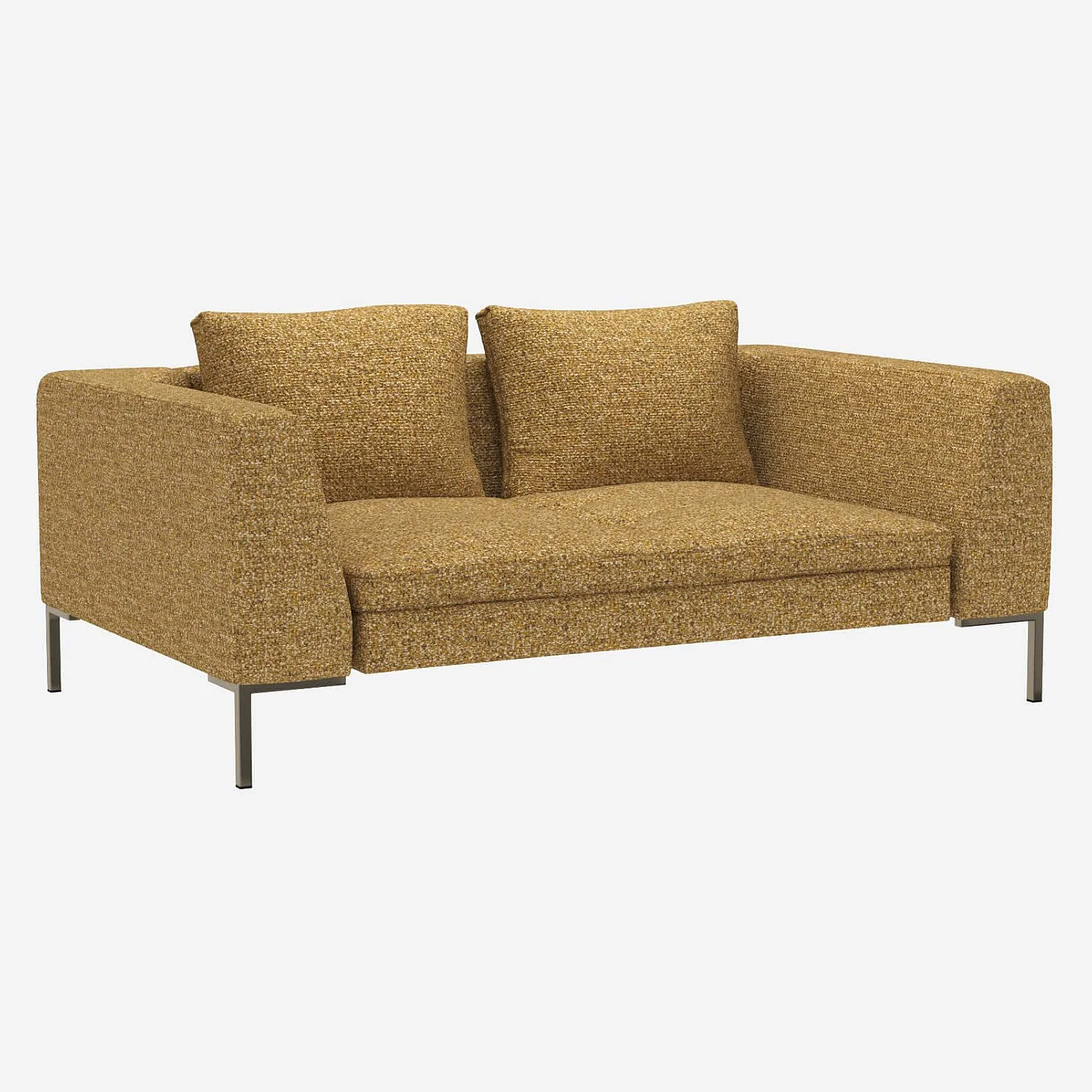 Canapé 2 places en tissu Venezia - Jaune épice - 2