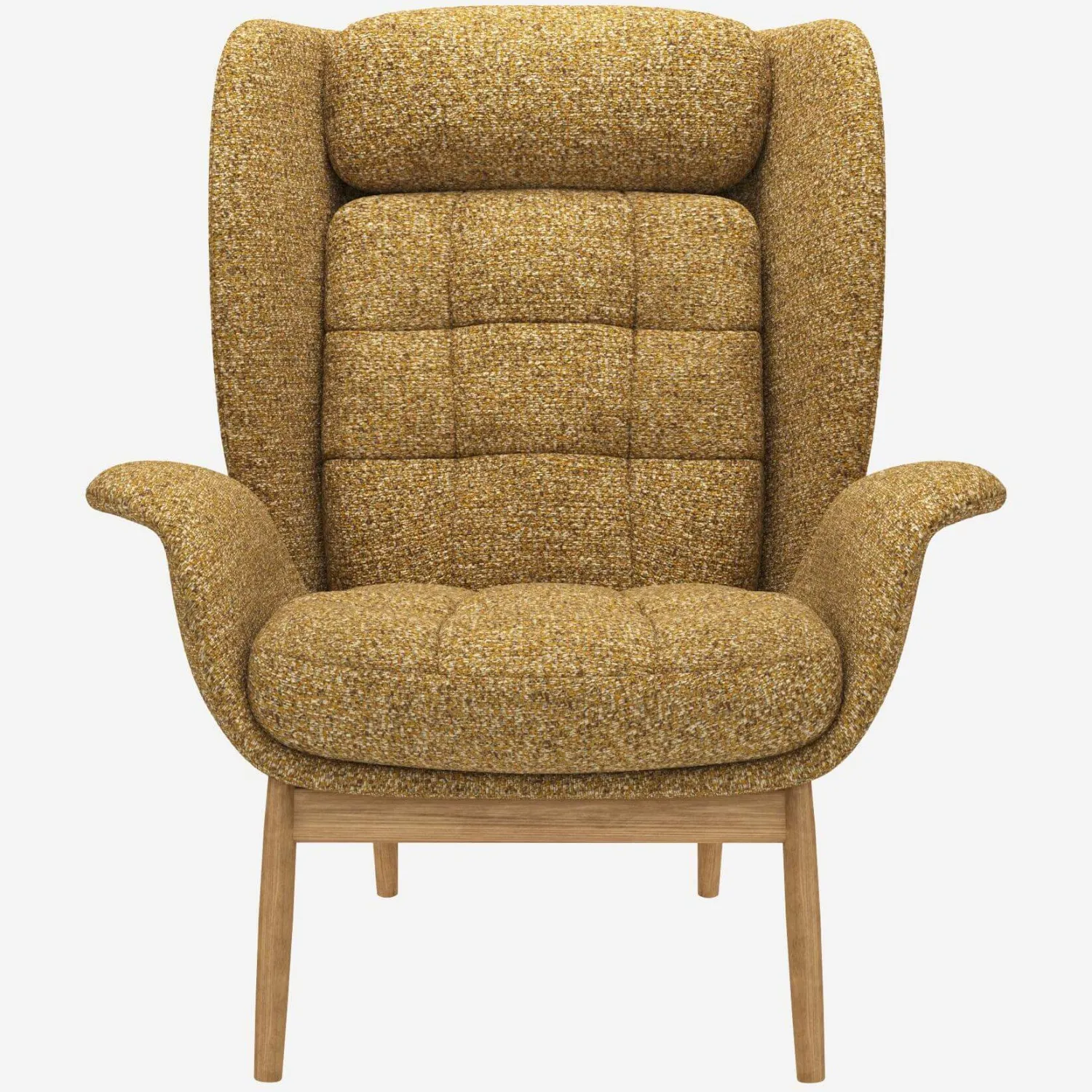 Sillón de tela Venezia - Amarillo especia 