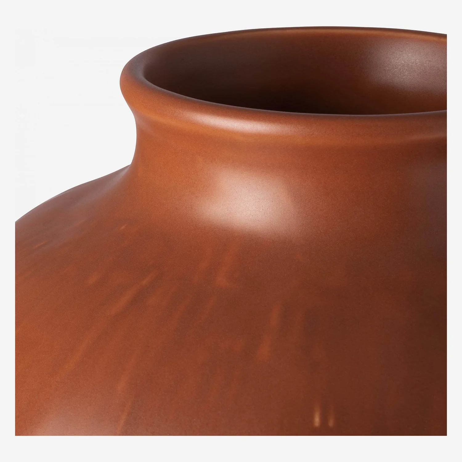 Vase en grès - 23 x 27 cm - Marron - 2