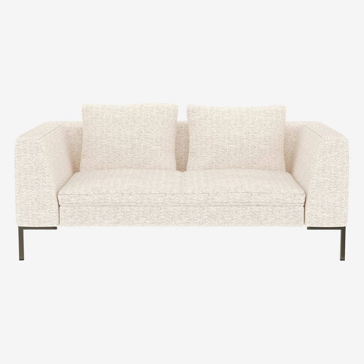 Canapé 2 places en tissu Bormio - Blanc albâtre - 1