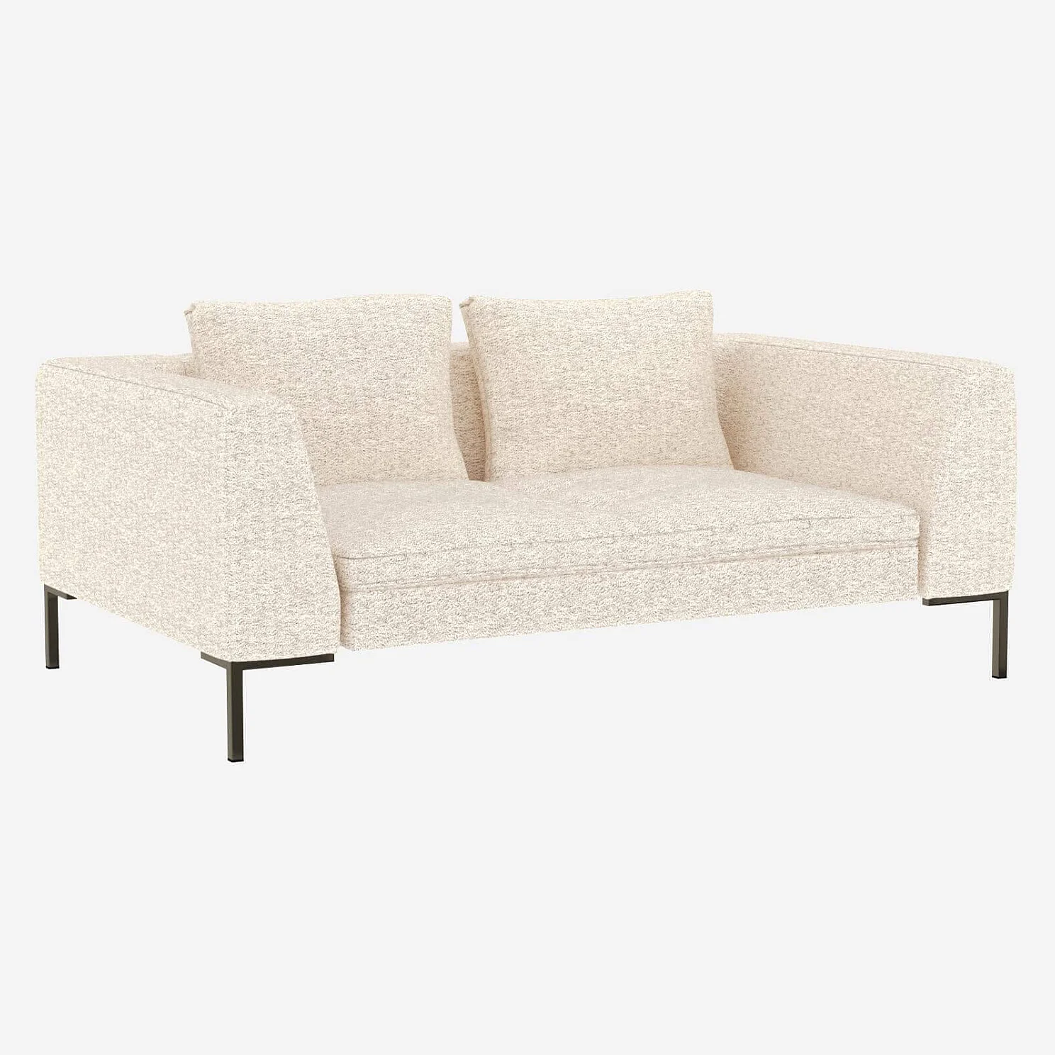 Canapé 2 places en tissu Bormio - Blanc albâtre - 2