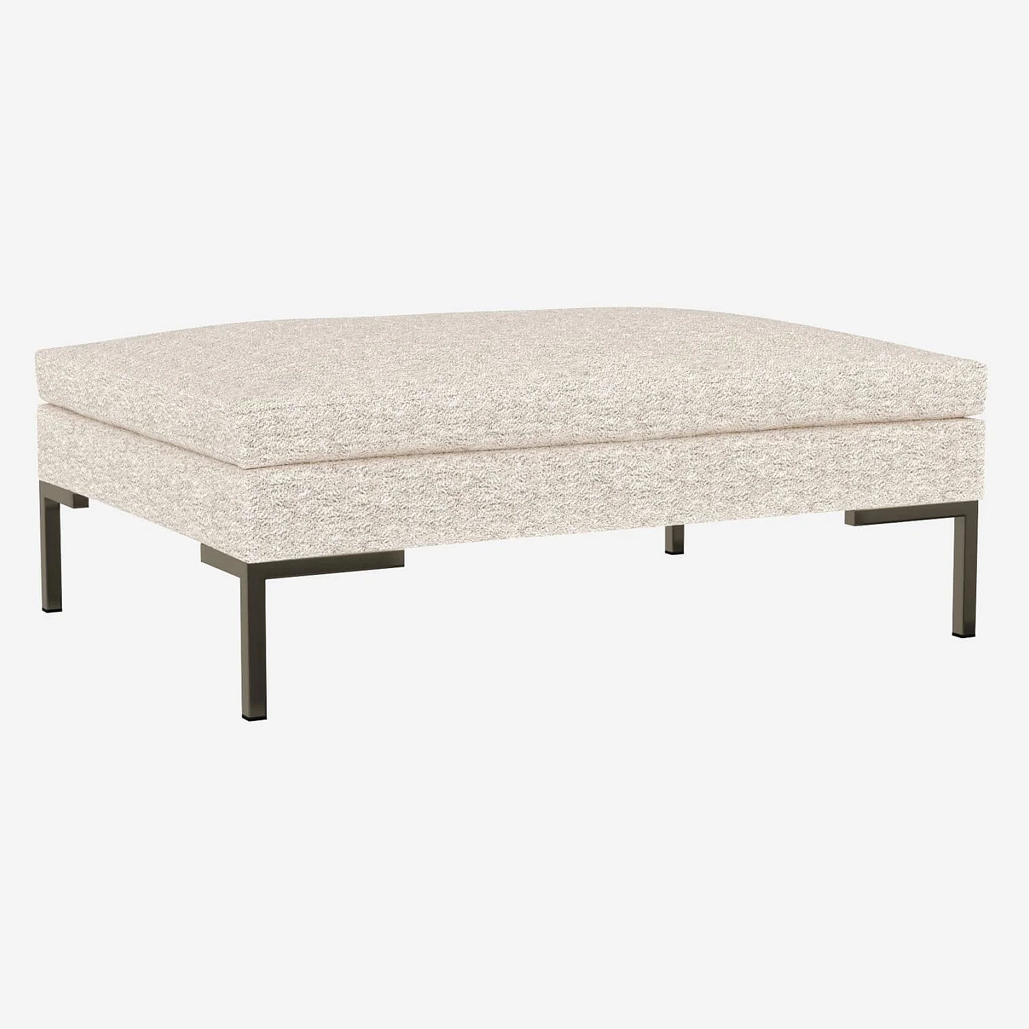 Repousa-pés em tecido Bormio - Branco alabastro  - 1