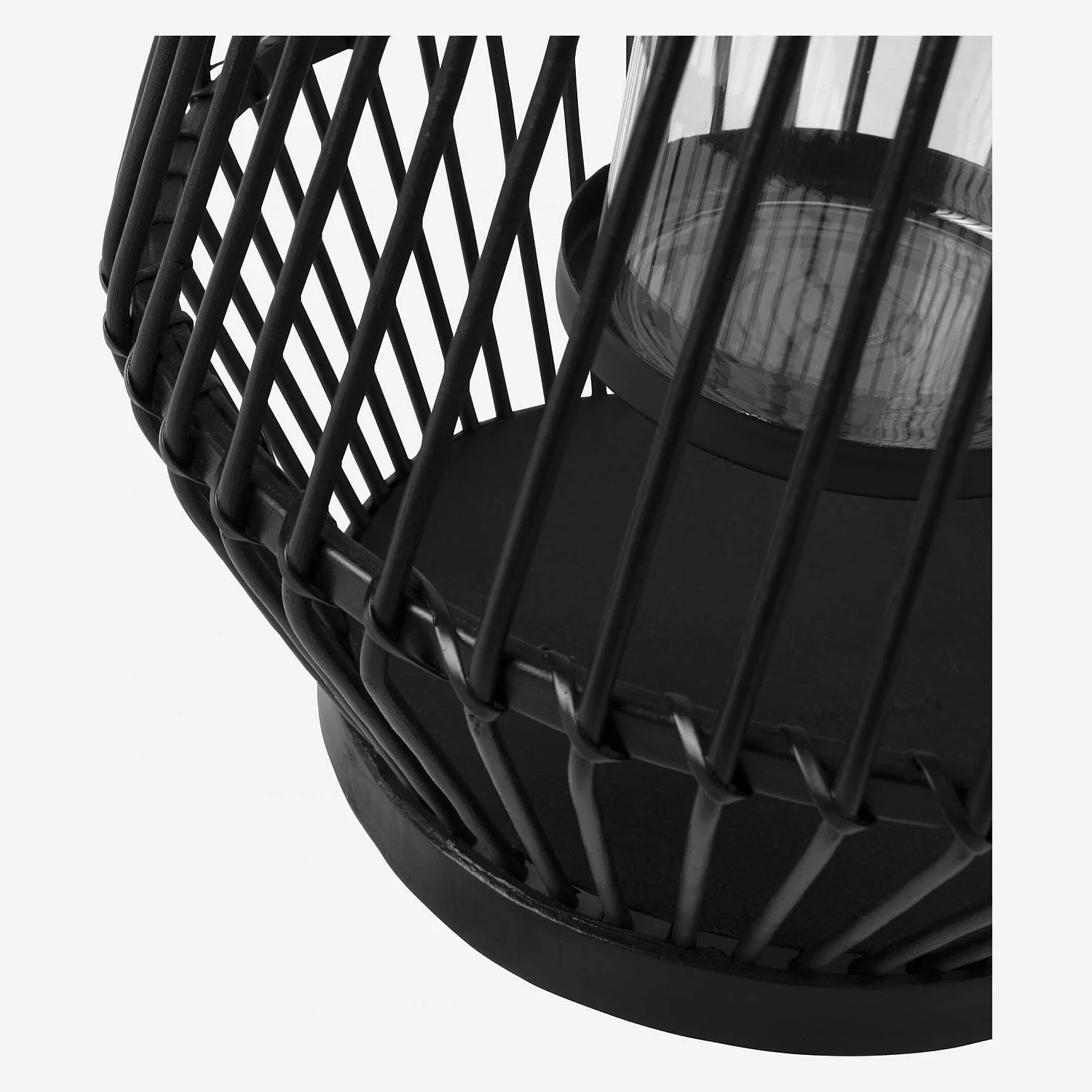 Lanterne en bambou - 26 x 40 cm - Noir - 5