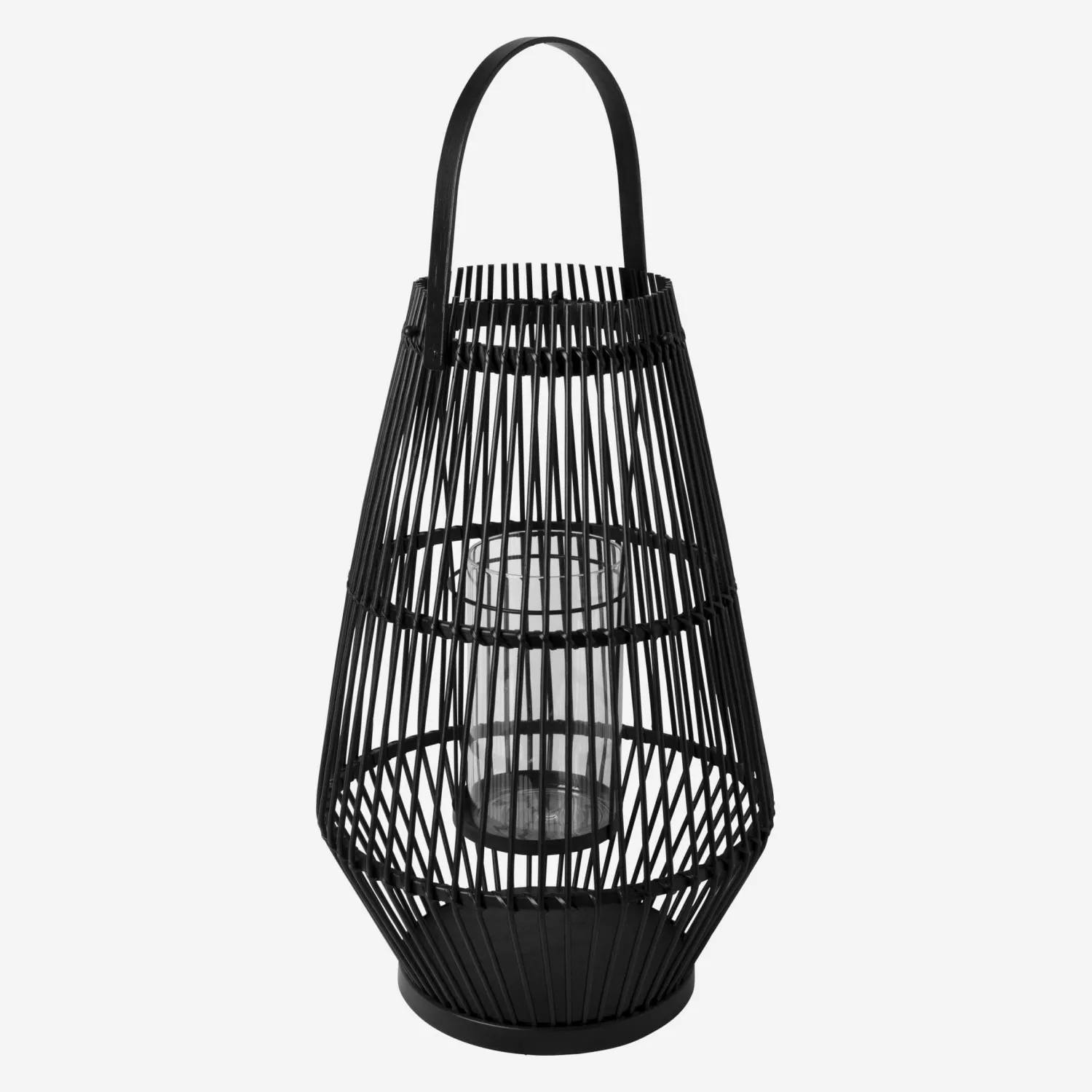 Lanterne en bambou - 29 x 45 cm - Noir - 1
