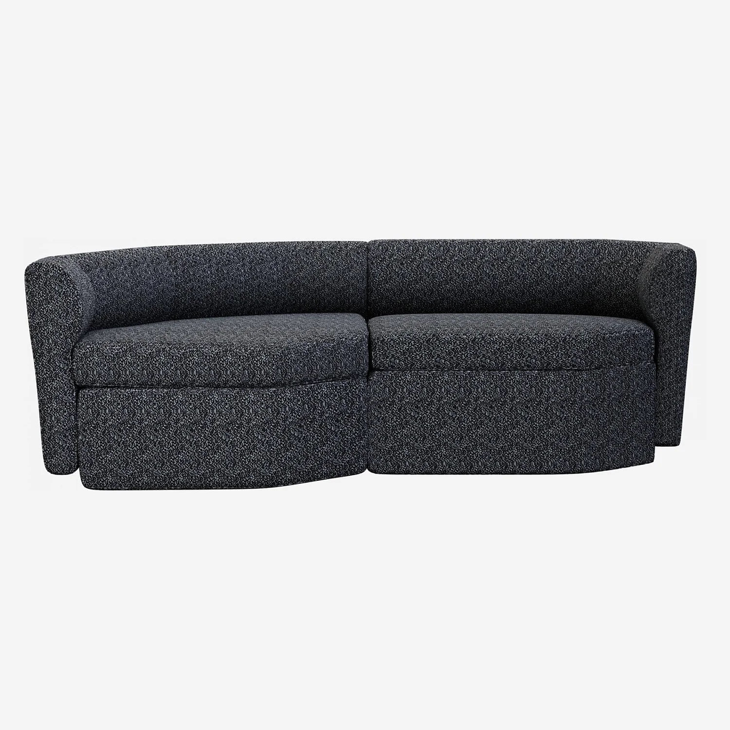 Canapé modulable d'angle gauche en tissu - Noir obsidienne - 2